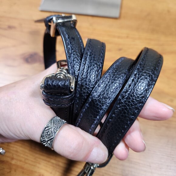 Euc Kate Spade Southport Ave Hanna Black Leather Crossbody Bag Bucket Handbag - Picture 6 of 11